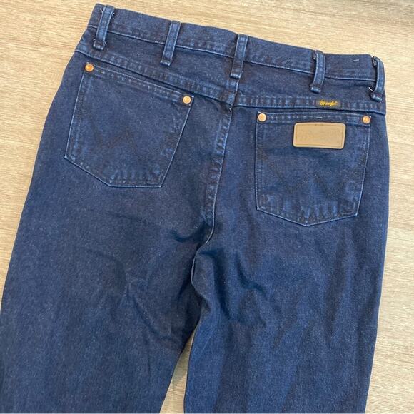 Men’s Wrangler Straight Leg Jeans Size 32x33.5 Dark Wash - Picture 6 of 6